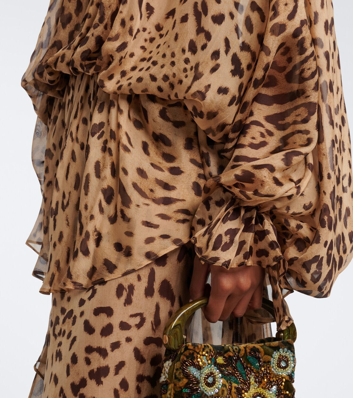 Xu Zhi Leopard-print silk blouse