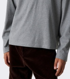 Miu Miu Embroidered logo cotton jersey T-shirt