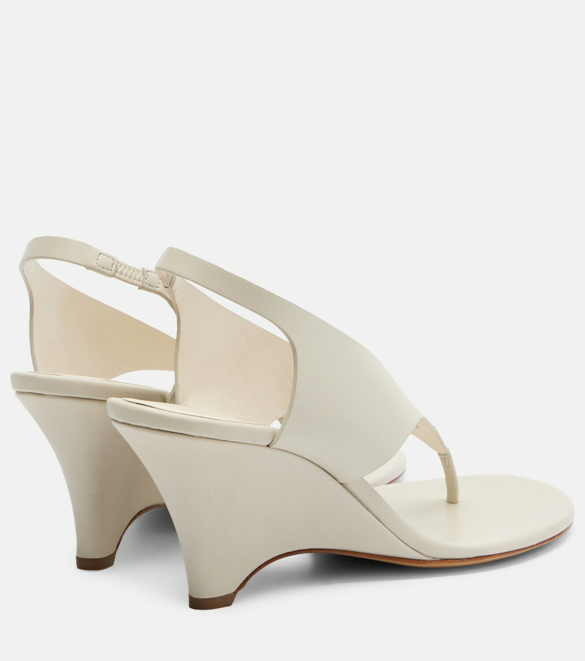 Le Monde Béryl Langley leather wedge thong sandals