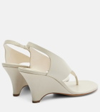 Le Monde Béryl Langley leather wedge thong sandals