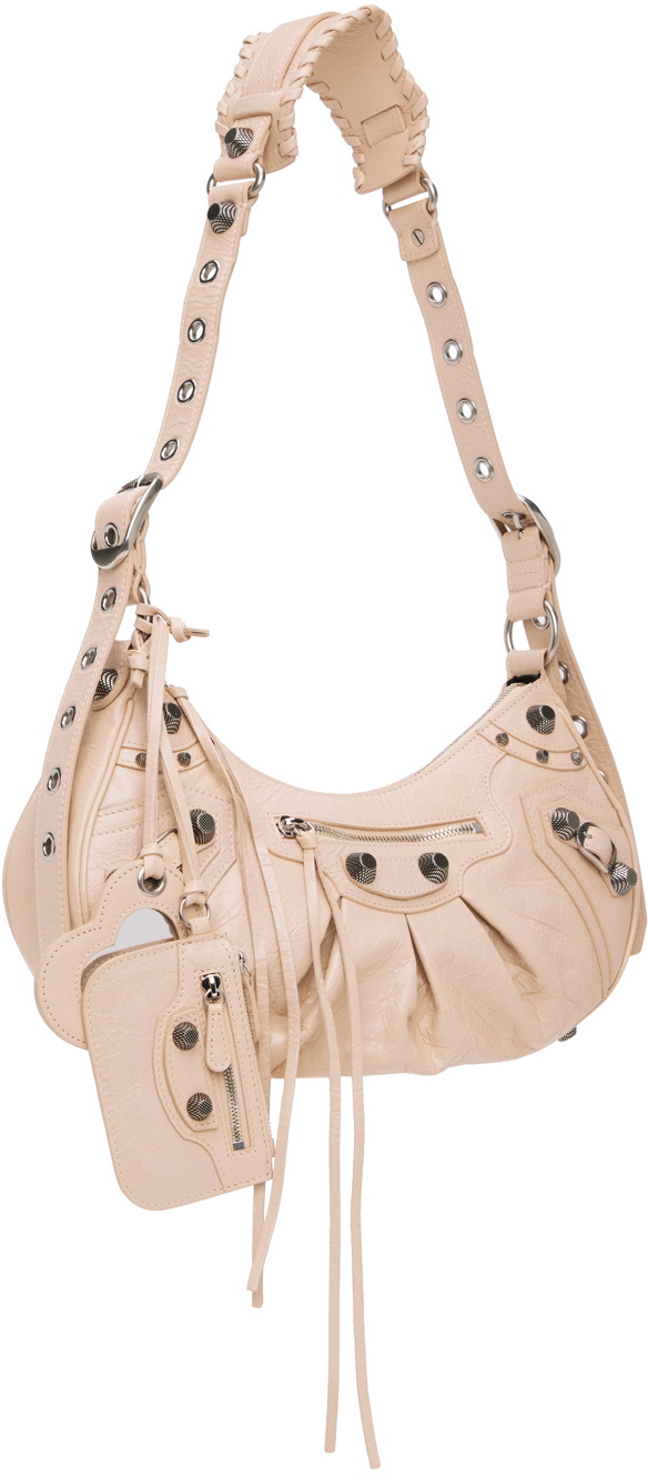 Balenciaga Beige Small 'Le Cagole' Shoulder Bag Balenciaga