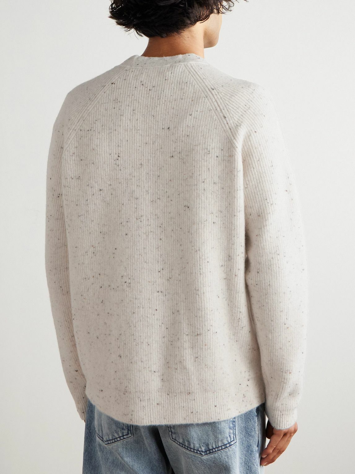 Mr P. - Ribbed-Knit Cardigan - White