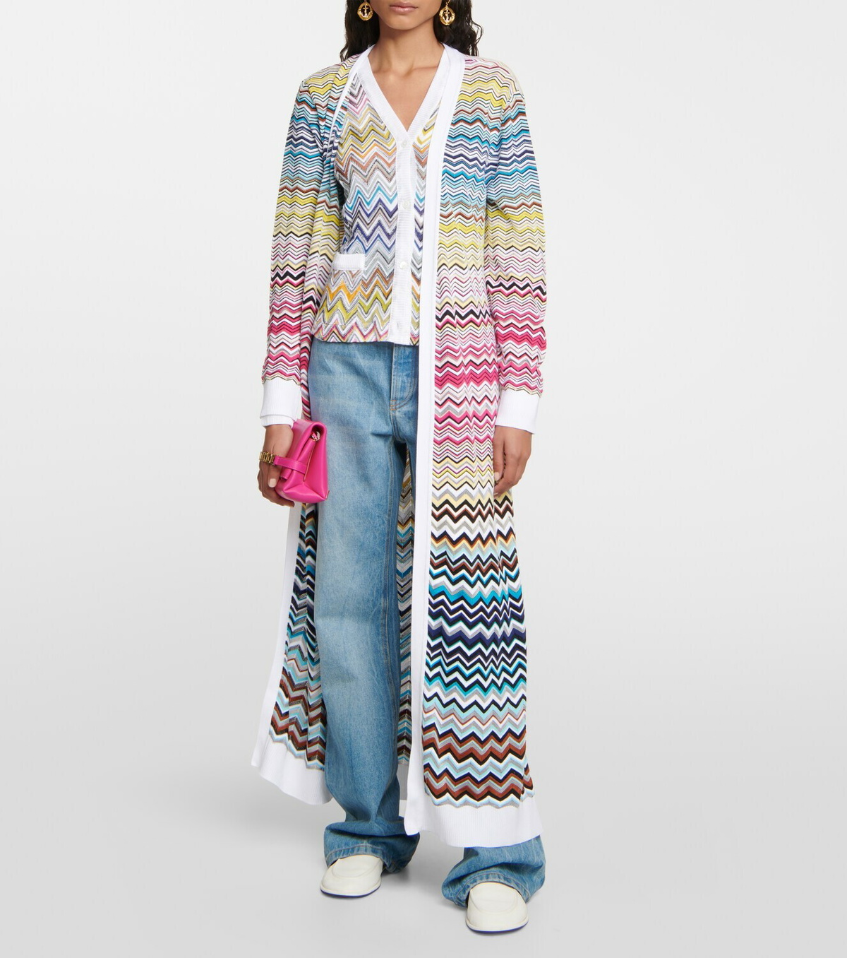 Missoni - Belted longline wool-blend cardigan Missoni