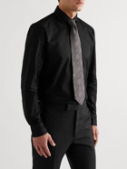 Hugo Boss - H-Hank Slim-Fit Cutaway-Collar Cotton-Dobby Shirt - Black