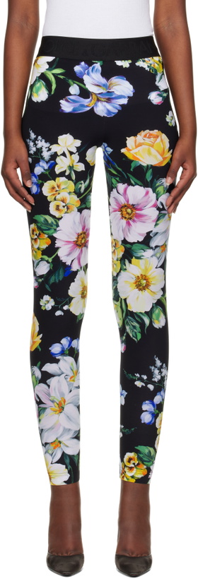 Photo: Dolce&Gabbana Black Printed Leggings