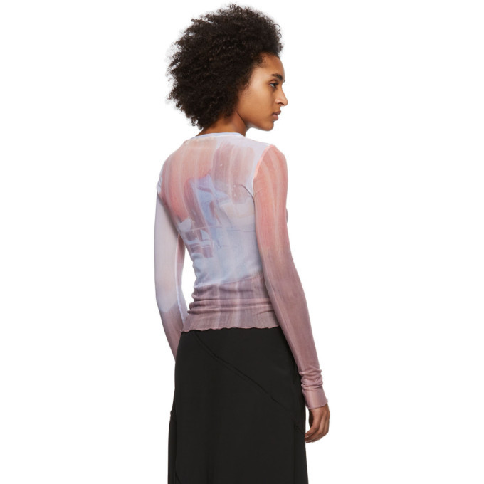 Our Legacy パープル スーパースリムフィット Tシャツ Our Legacy - Super Slim T-Shirt Light Flowers Print