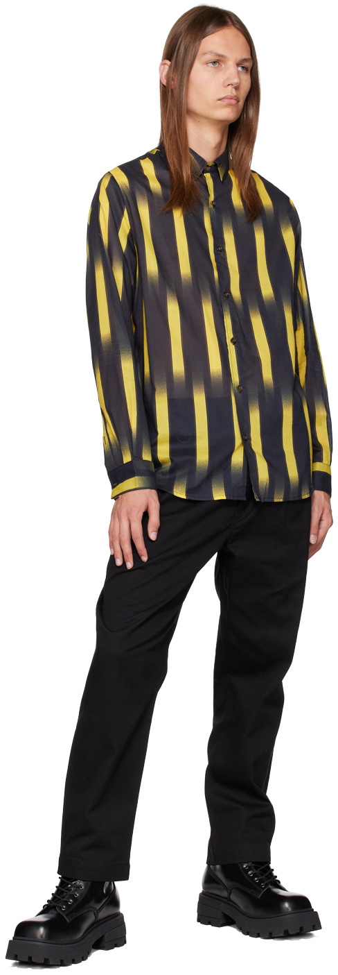 Double Rainbouu Black & Yellow Sundown Shirt