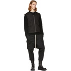 Rick Owens Black Round Neck Fisherman Sweater