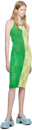 Andersson Bell Green & Yellow Keira Midi Dress