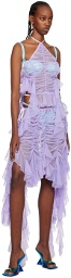 Ester Manas Purple Ruched Midi Skirt