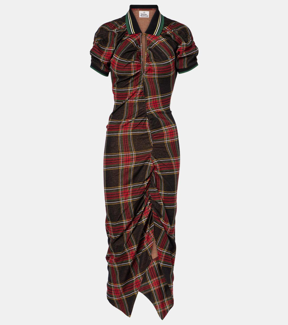Vivienne Westwood Pulling tartan cotton midi dress Vivienne Westwood