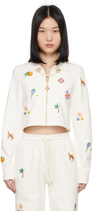 Photo: Casablanca White Elements En Crayon Jacket