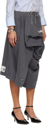 Maison MIHARA YASUHIRO Gray T-shirt Reconstructed Midi Skirt