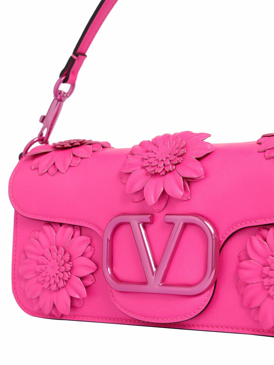 VALENTINO GARAVANI - Loco Flower Leather Shoulder Bag Valentino