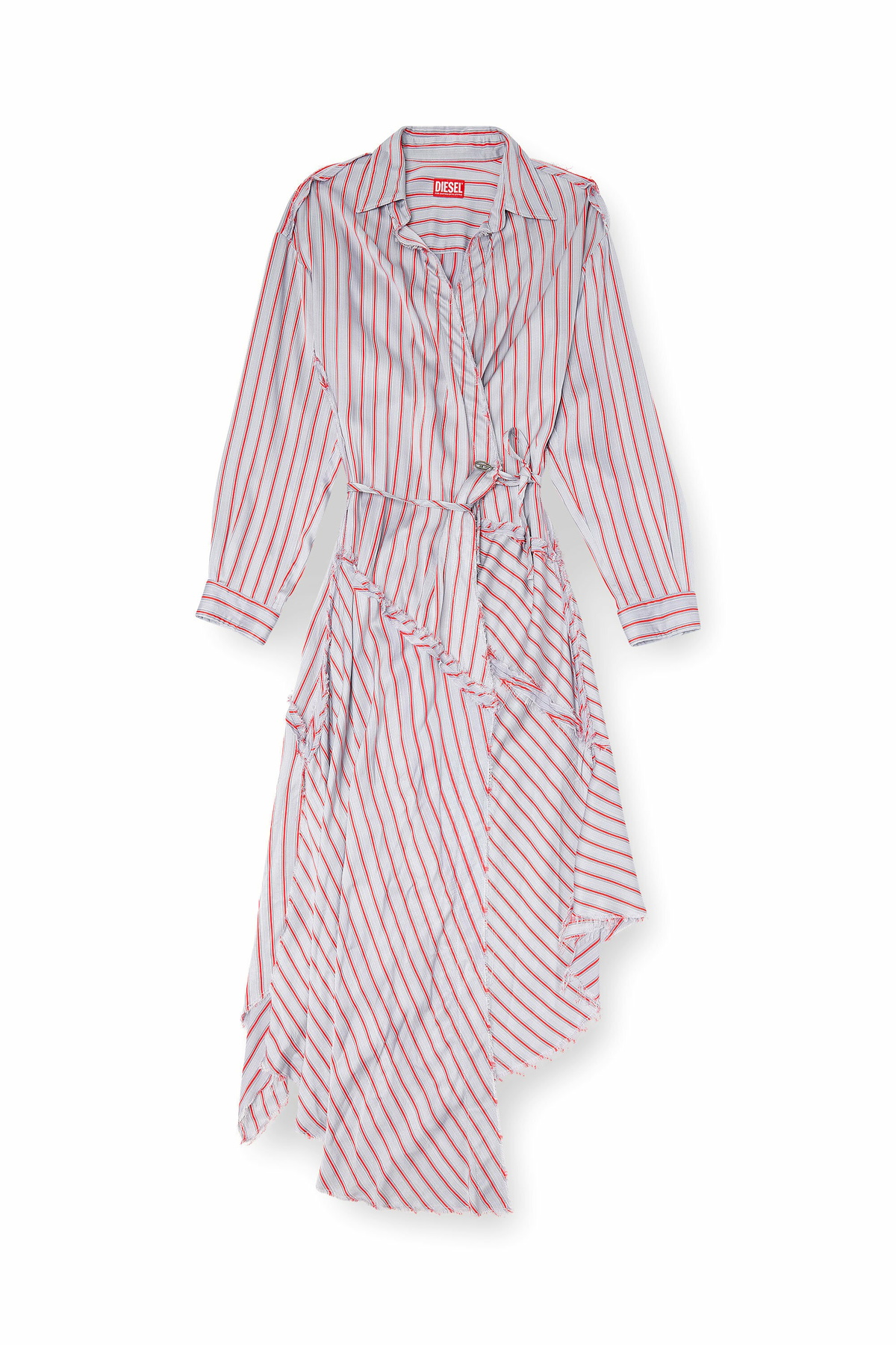 Diesel Asymmetrical wrap shirt dress - Dresses Womens in Multicolor Diesel