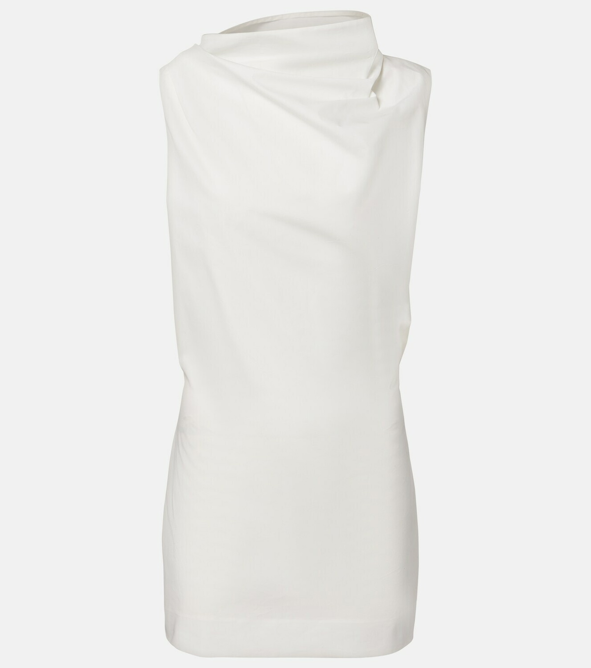 Khaite Astor draped cotton poplin minidress