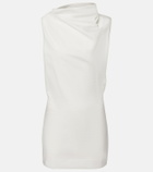 Khaite Astor draped cotton poplin minidress