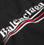 Balenciaga - Printed Loopback Cotton-Jersey Hoodie - Men - Black