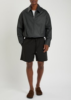 Studio Nicholson Pinstriped Cotton and Wool-blend Shorts Black