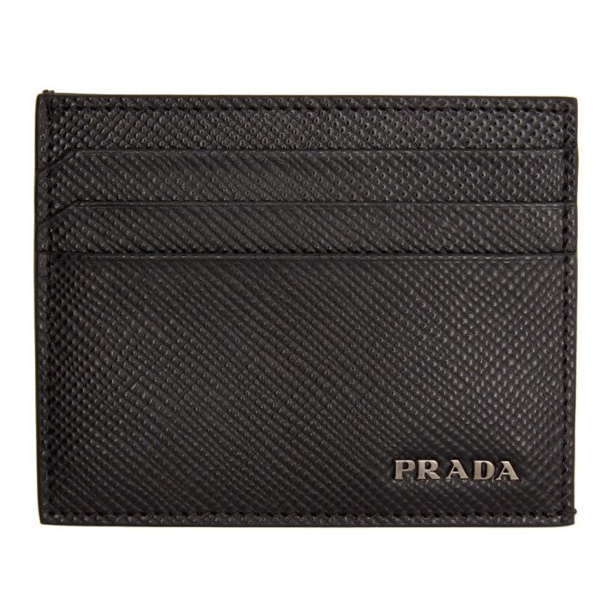 Photo: Prada Black Logo Card Holder
