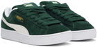 PUMA Green & White Suede XL Sneakers