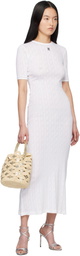 Rabanne White Pointelle Short Sleeve Maxi Dress