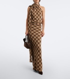 Aya Muse Kae plaid midi skirt