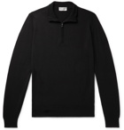 John Smedley - Tapton Slim-Fit Merino Wool Half-Zip Sweater - Black