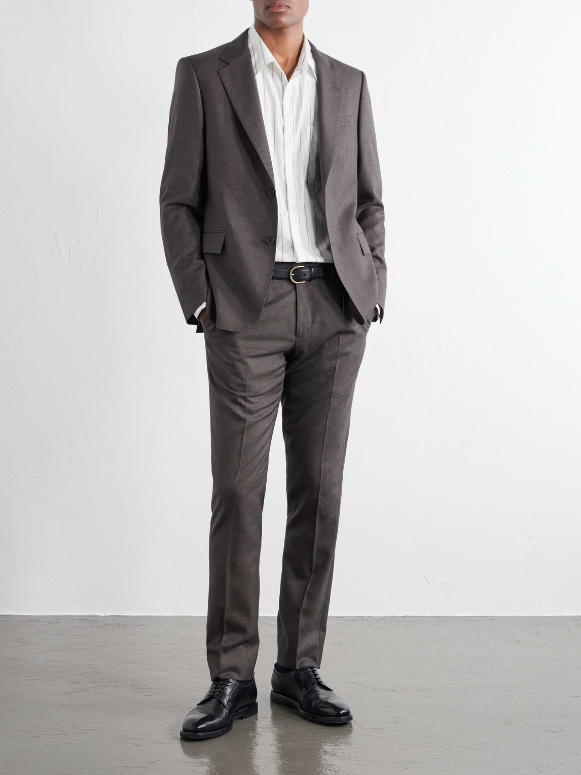 Mr P. - Luxe Straight-Leg Wool and Silk-Blend Trousers - Brown