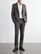 Mr P. - Luxe Straight-Leg Wool and Silk-Blend Trousers - Brown