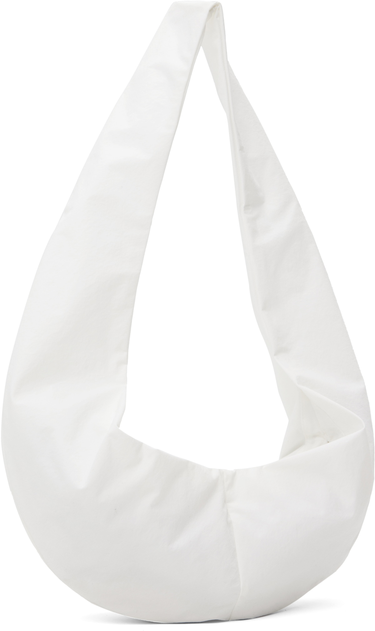 Gabriela Coll Garments White No.297 Small Crossed Fabric Bag