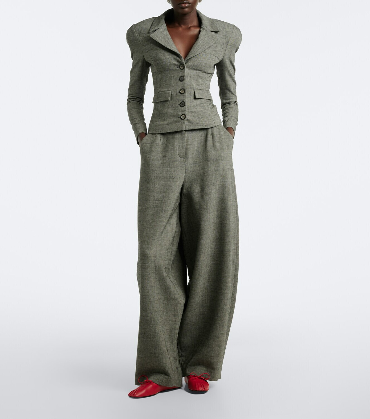 Magda Butrym Herringbone wool-blend jacket