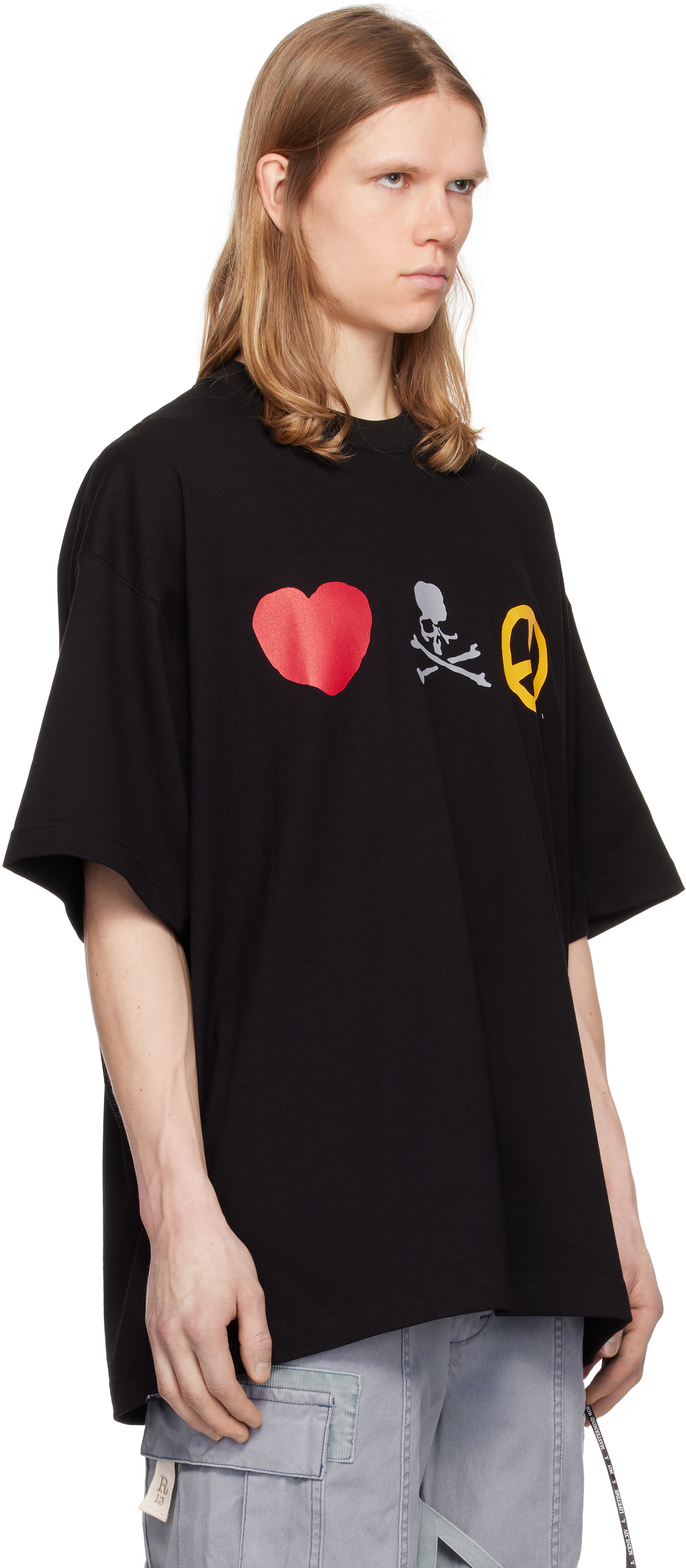 MASTERMIND WORLD Black MW O. Yin-Yang Peace T-shirt MASTERMIND WORLD