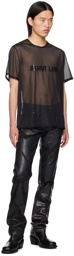 Helmut Lang Black Sheer T-Shirt