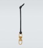 Saint Laurent Kiss Kiss leather-trimmed keychain