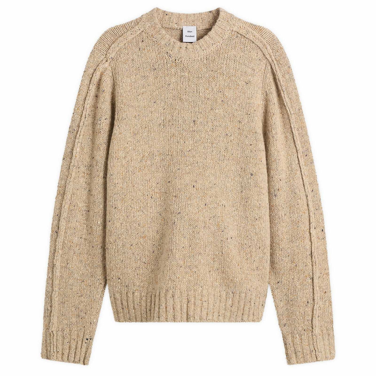 Won Hundred Men's Bently Reverse Seam Jumper in Plaza Taupe