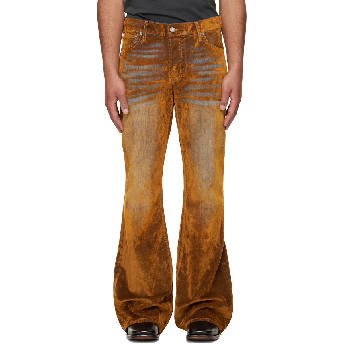 COÛT DE LA LIBERTÉ Orange Jimmy Stretch Flare Jeans