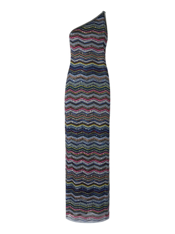 Photo: Missoni - One-shoulder long dress with sequins, Women, Multicoloured
