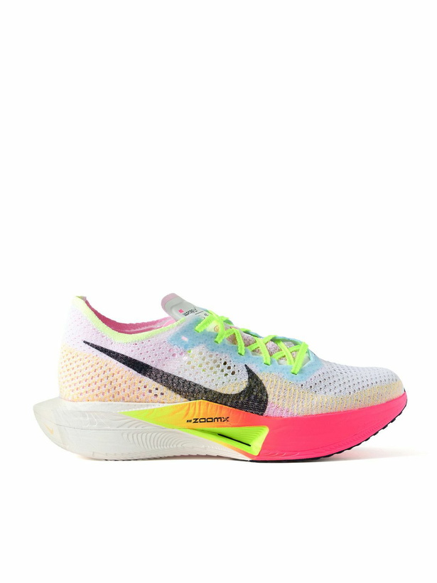 Photo: NIKE RUNNING - ZoomX Vaporfly 3 Flyknit Running Sneakers - Multi