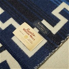 BasShu Wool Blanket in Jacquard Blue