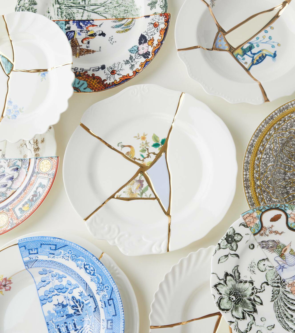 Seletti Kintsugi dessert plate by Marcantonio Raimondi Malerba