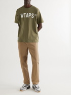 WTAPS - Banner Logo-Print Cotton-Jersey T-Shirt - Green