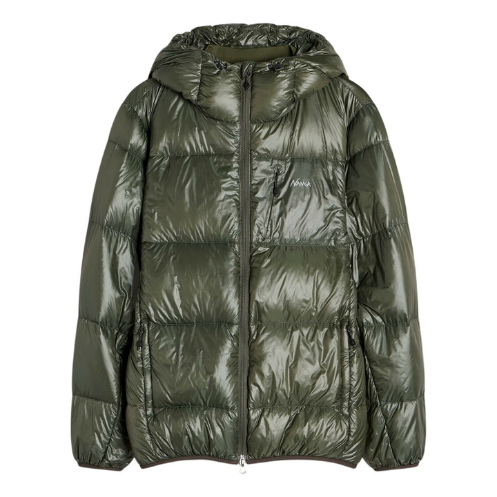 Photo: NANGA Men's Mountain Trip Hooded Down Jacket in Khaki