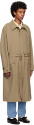 Róhe Khaki Relaxed Tailored Car Coat