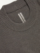 Rick Owens - Ribbed Recycled Cashmere and Wool-Blend Sweater - Brown