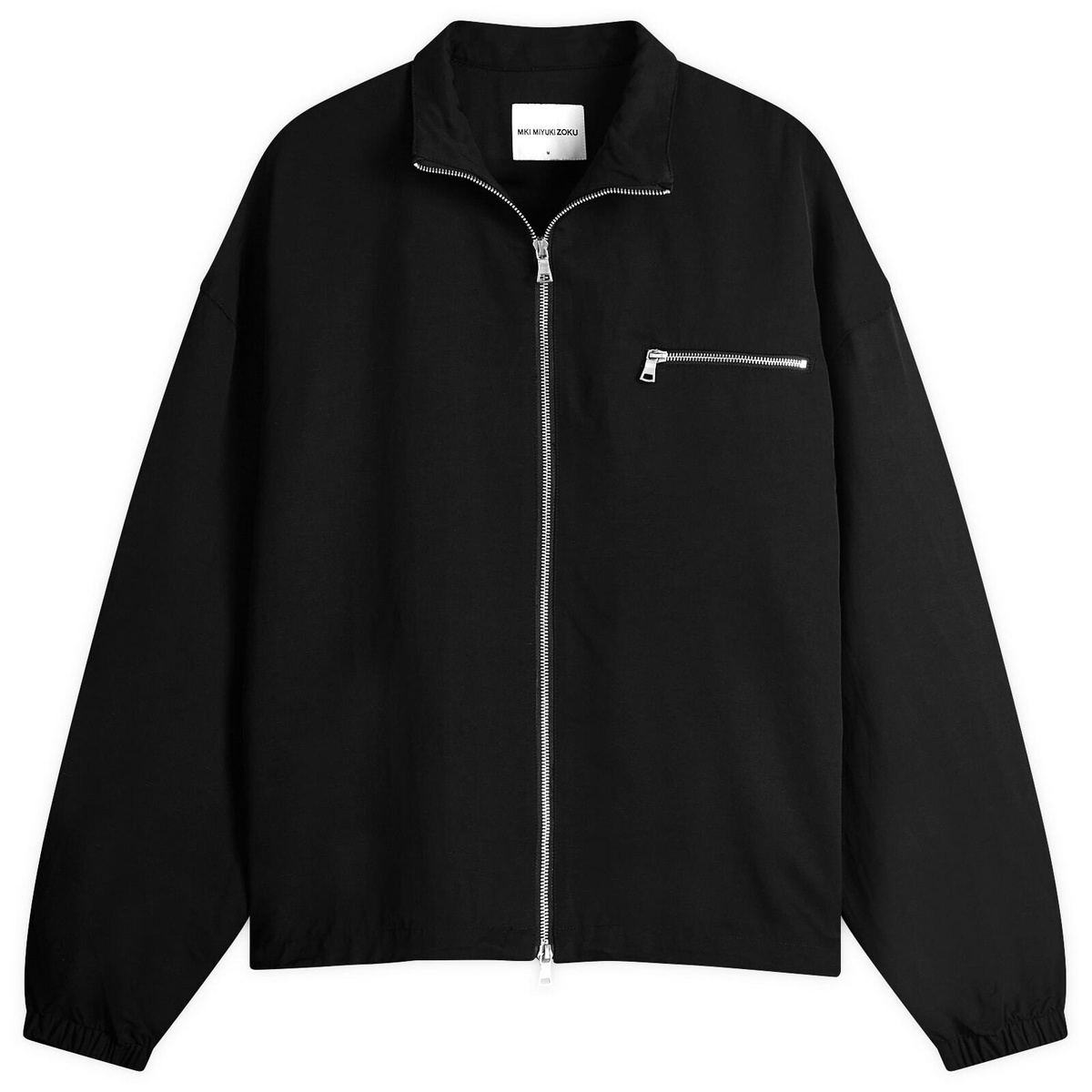 MKI Men's NDM Leather Varsity Jacket in Black MKI Miyuki-Zoku