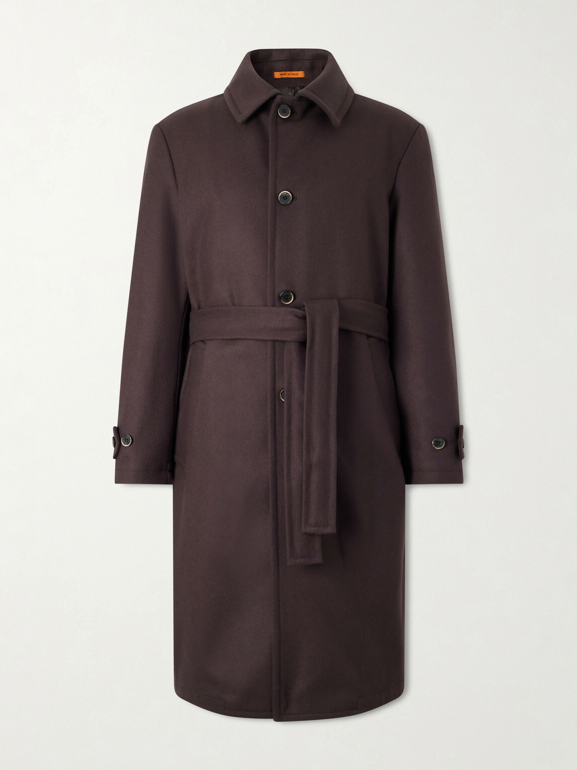 Barena - Belted Wool-Blend Coat - Brown