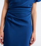 Simkhai Eliza embellished draped satin gown