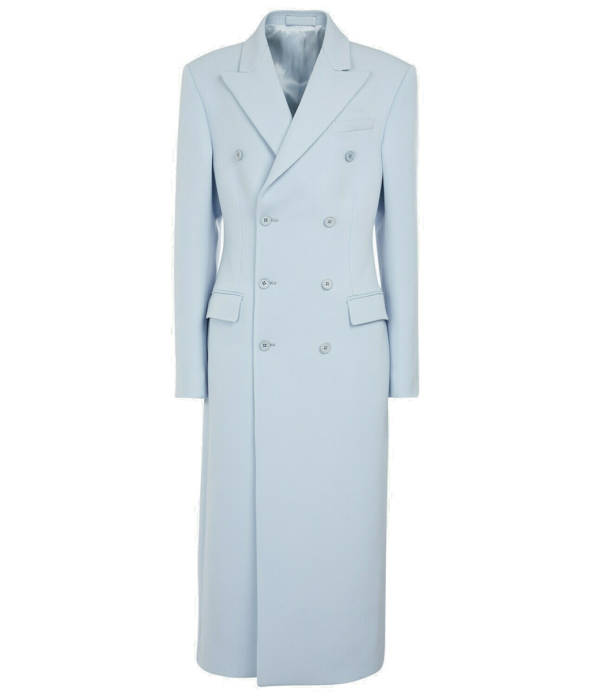 Double-breasted wool coat