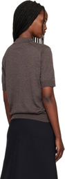Loulou de Saison Brown Migo Fluid Cashmere Polo